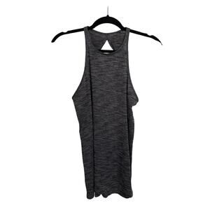 Lululemon Trapeze Twist Tank Womens 8 Heathered Gray Open Back Racerback Yoga